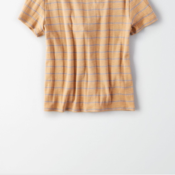 AEO Gold and blue tye front tee - Picture 4 of 7